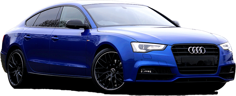 Audi A4 de color azul